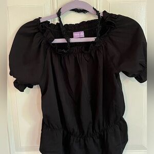 Hard Candy Black Puff Sleeve Goth Top